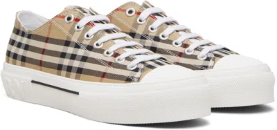 Burberry Check Motif Canvas Sneakers In Multi
