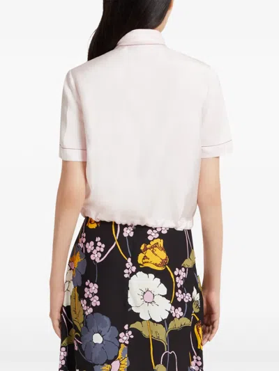 Marni Contrast-stitching Blouse In Pink