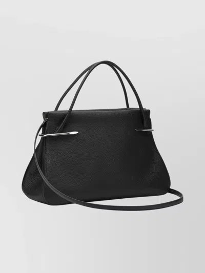 Givenchy Textured Shoulder Bags Metal Accents In Black