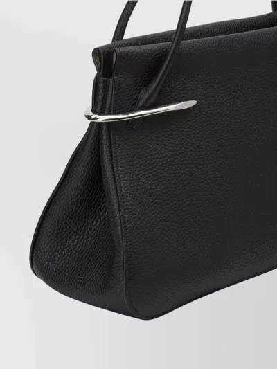 Givenchy Textured Shoulder Bags Metal Accents In Black