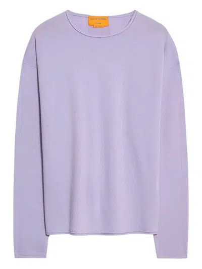 Guest In Residence Oversized Crew-neck Sweatshirt In Purple