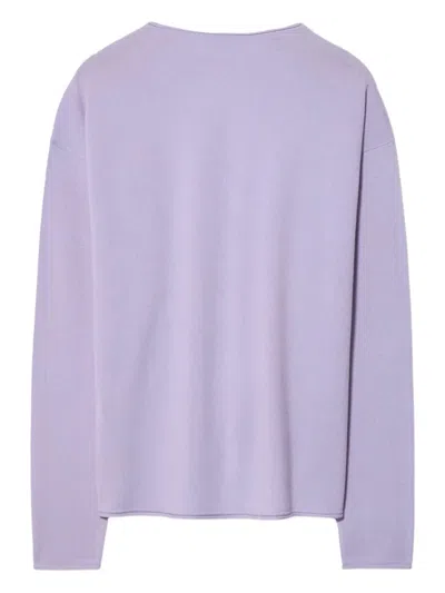 Guest In Residence Oversized Crew-neck Sweatshirt In Purple