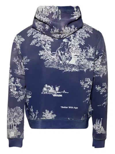 Better With Age Yeresa Patterned Hoodie In Blue