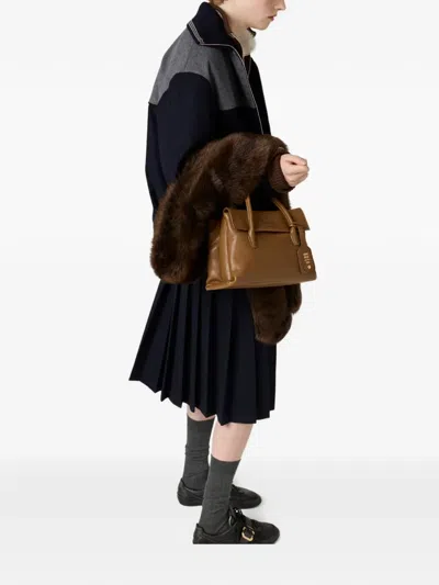 Miu Miu Embroidered-logo Zipped Sweatshirt In Blue