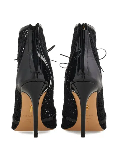 Ferragamo 90mm Macramé Boots In Animal Print