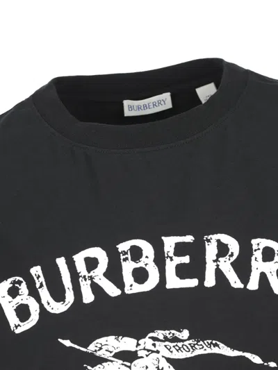 Burberry Ekd Graphic-print T-shirt In Black