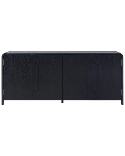 Walker Edison Modern Curved 70 Buffet Sideboard And Tv Stand Fo In Black