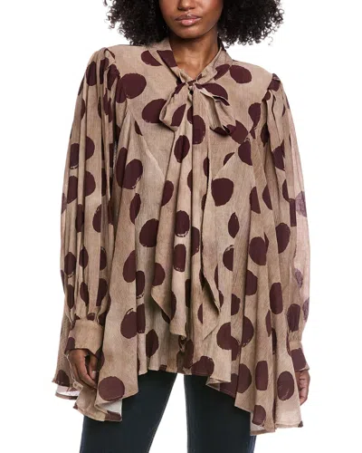 Beulah Printed Top In Brown