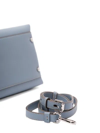 Tod's 't'-charm Leather Tote Bag In Blue