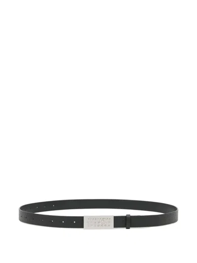 Mm6 Maison Margiela Numeric Belt Adjustable Texture Engraved Detail In Black