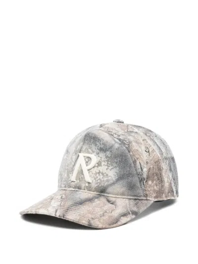 Represent Logo-embroidered Printed Baseball Cap In Multi