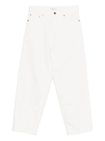Haikure Betty Bull 44 Straight Leg Denim Trousers In White