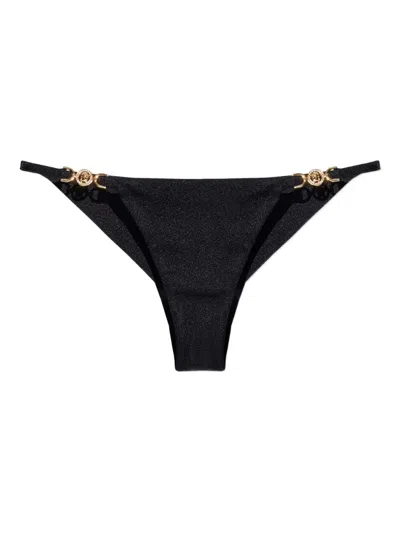 Versace Halter Bikini Briefs High Cut Hardware In Multi