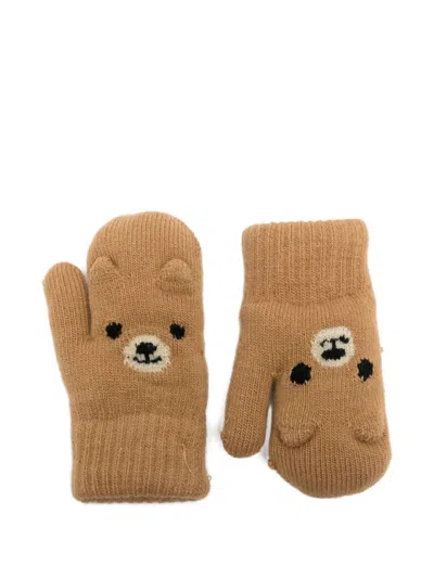 Molo "kenau" Mittens In Brown