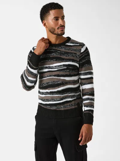 Guess Factory Elvis Crewneck Sweater In Black