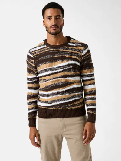 Guess Factory Elvis Crewneck Sweater In Brown