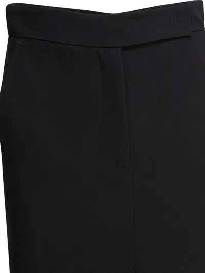 Semper Midi Skirt With Double Slit In Black