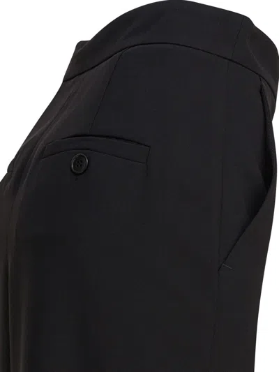 Semper Midi Skirt With Double Slit In Black