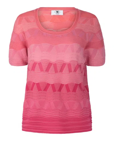 M Missoni Wave-pattern Knit Sweater In Red