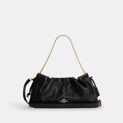 Coach Outlet Faye Large Shoulder Bag With Quilting In Black