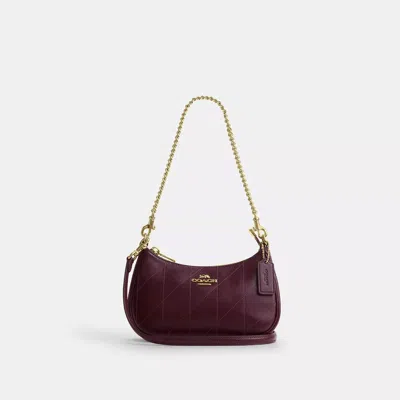 Coach Outlet Teri Mini Crossbody Bag With Quilting In Burgundy