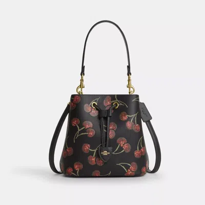 Coach Outlet Rowan Bucket Bag With Cherry Print In Multi