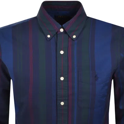 Ralph Lauren Stripe Long Sleeve Shirt Blue In Blue