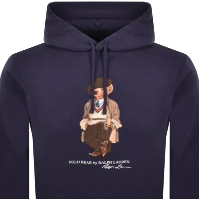 Ralph Lauren Heritage Bear Hoodie Blue In Blue