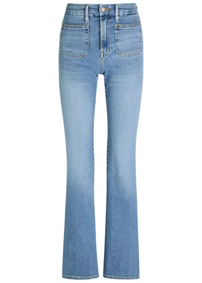 Good American Good Legs Flared-leg Jeans In Blue