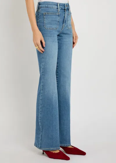 Good American Good Legs Flared-leg Jeans In Blue