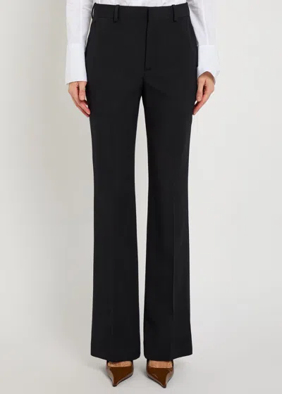 Balmain Straight-leg Wool Trousers In Black