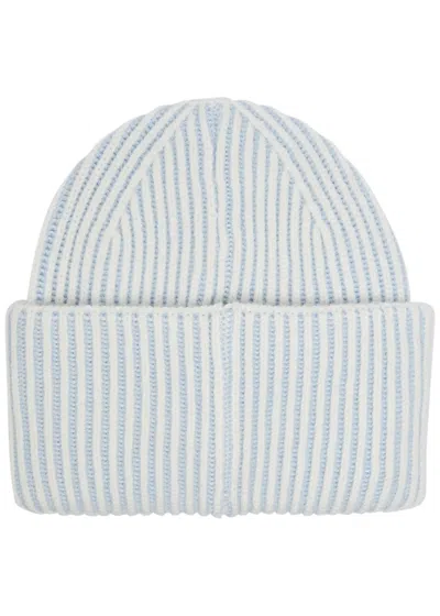 Varley Dionne Ribbed-knit Beanie In Blue