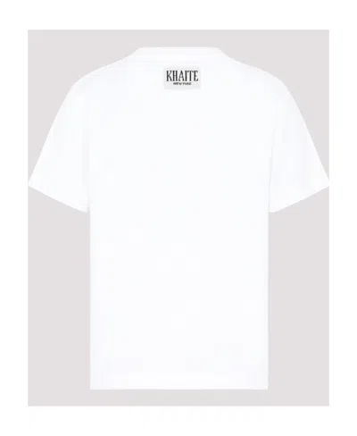 Khaite Womens White Mae Short-sleeves Cotton-jersey T-shirt In Gray