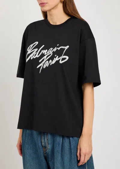 Balmain Logo-print Cotton T-shirt In Multi