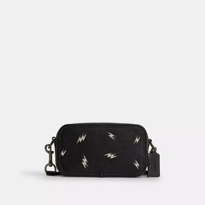 Coach Outlet Wyatt Crossbody Bag With Lightning Bolt Print In Black