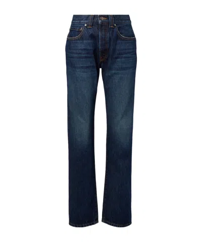 Khaite Callum Straight Jeans In Blue