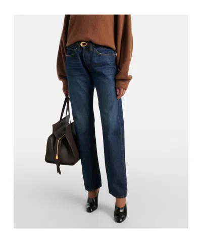 Khaite Callum Straight Jeans In Blue