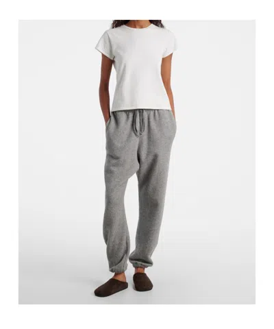 The Row Teo Cashmere And Cotton Sweatpants In Gray