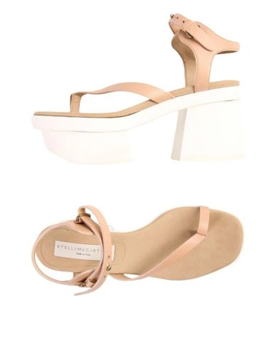 Shop Stella Mccartney Toe Strap Sandals In Pale Pink