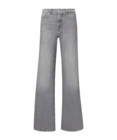 7 For All Mankind High-rise Wide-leg Jeans In Black