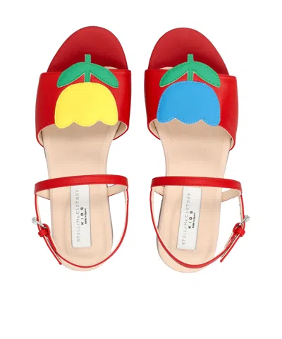 Stella Mccartney Round-toe Flat Sandals In Animal Print