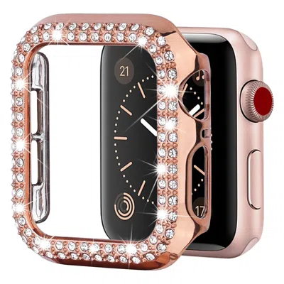 Entronix Case Compatible With Iwatch Series 6/5/4/se, 40mm - Diamond Cover W/ Built-in Screen Protec In Gold