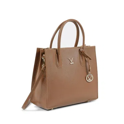 19v69 Italia Brown Leather Tote Bag In Brown