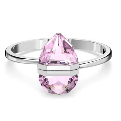 Swarovski Ladies Pink Oversized Crystal Lucent Bangle In Pink