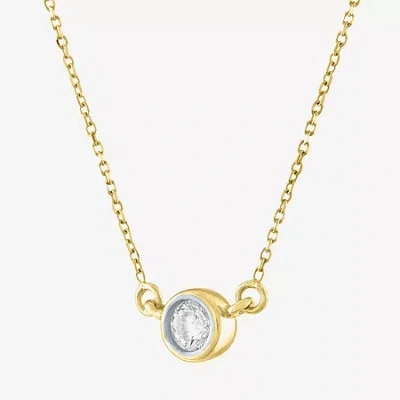 Fine Jewelry Diamond Addiction (g-h / Si2-i1) Womens 1/5 Ct. Lab Grown White Diamond 10k Gold 18 Inch Pendant Nec In Gold