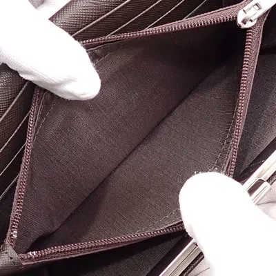 Pre-owned Burberry Brown Leather Long Wallet (bi-fold) ()