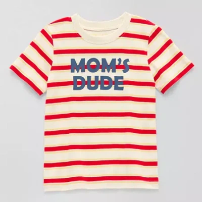 Okie Dokie Toddler Boys Crew Neck Short Sleeve Regular Fit Graphic T-shirt In Multi