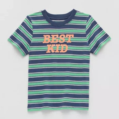 Okie Dokie Toddler Boys Crew Neck Short Sleeve Regular Fit Graphic T-shirt In Green