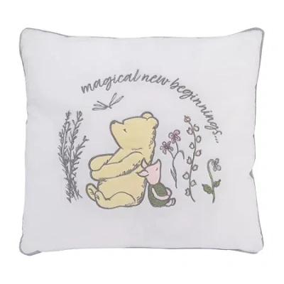 Disney Collection Winnie The Pooh Square Throw Pillow In White