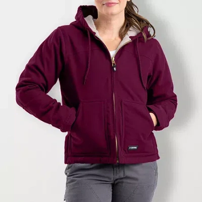 Bernè Softstone Hooded Womens Hooded Midweight Plus Tall Work Jacket In Purple